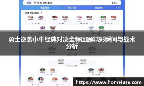 yy易游勇士逆袭小牛经典对决全程回顾精彩瞬间与战术分析